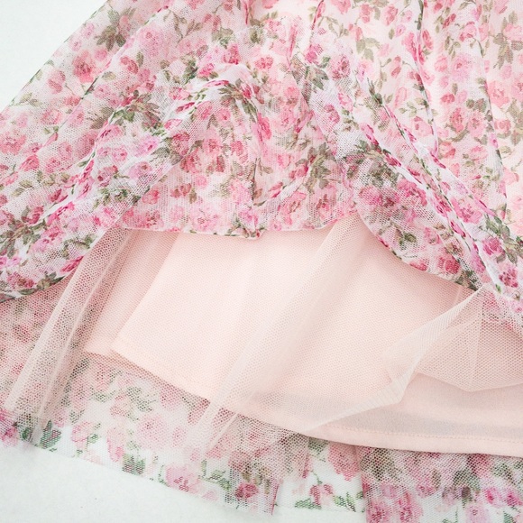 Zunie Floral Print Sleeveless Mesh Dress (3T) - Picture 9 of 14